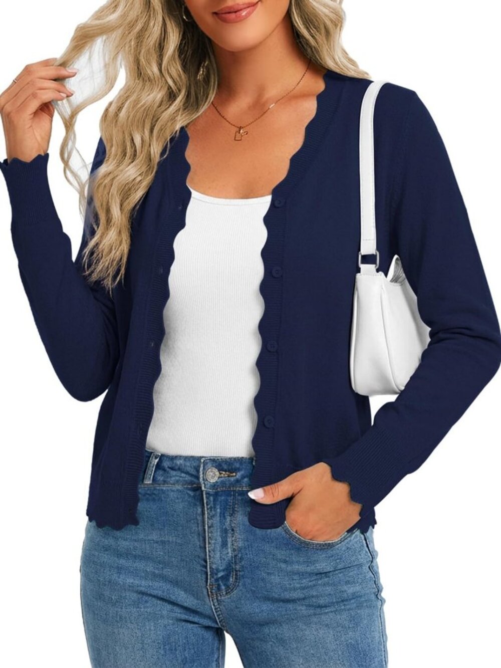 Lightweight Trendy Women's Cardigan Sweater, Sizes S-XL, Perfect for Layering